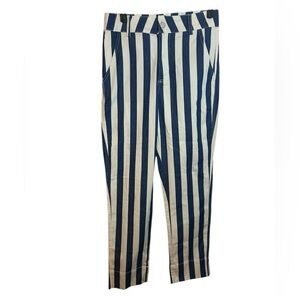 Nwt Uniq USA Striped Blue and White Straight Leg Pants